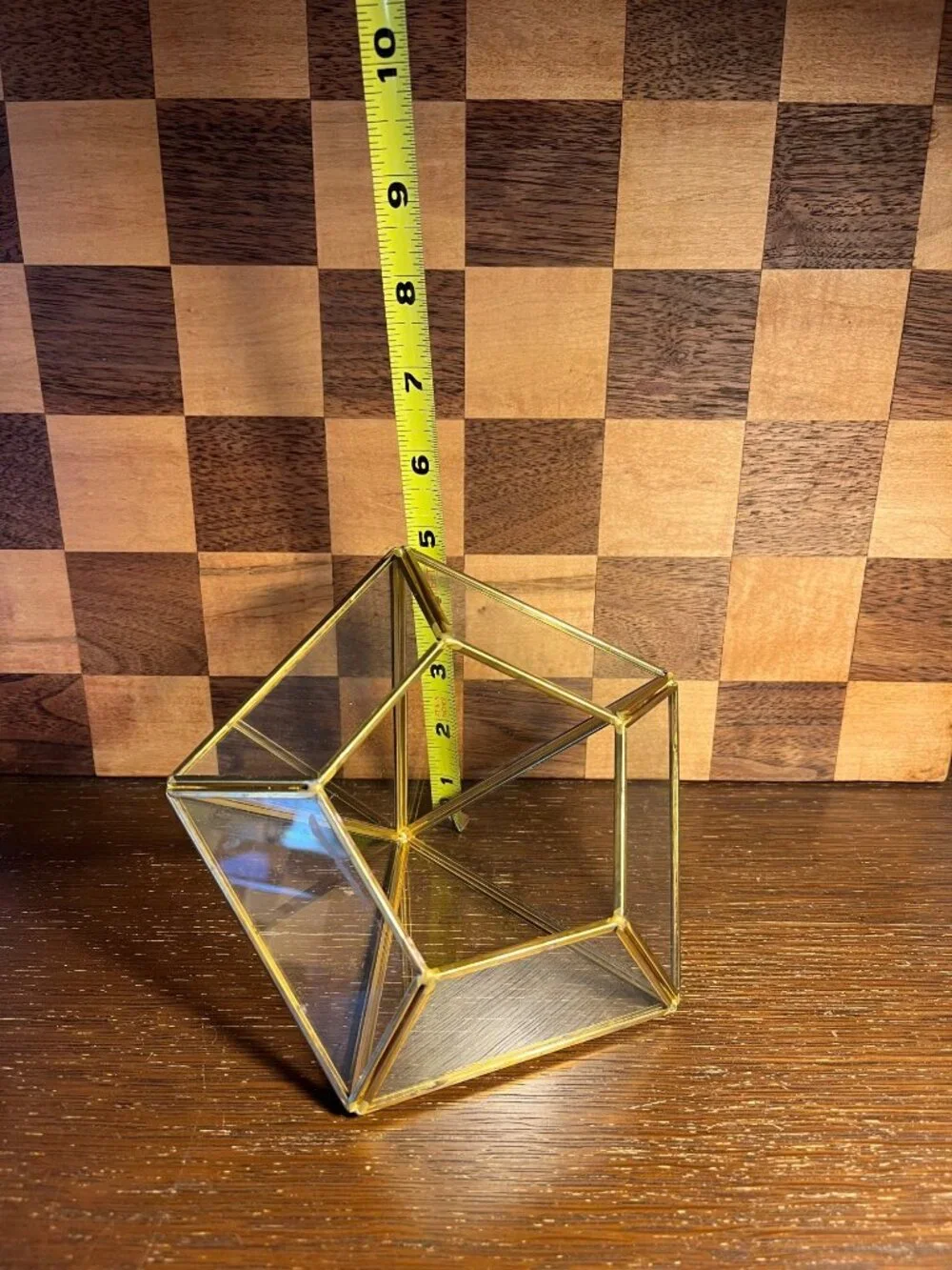 Metal and Glass Geometric Terrarium - Picture 3 of 3